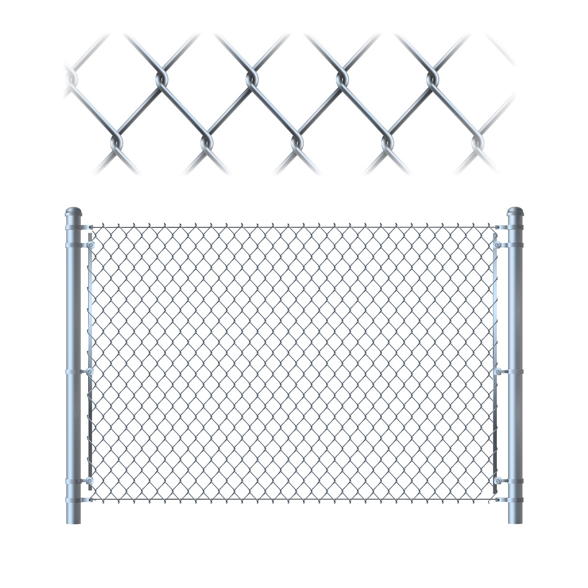 50 pezzi di morsetti di fissaggio rotondi Ø 5 cm per la costruzione di recinzioni in marrone