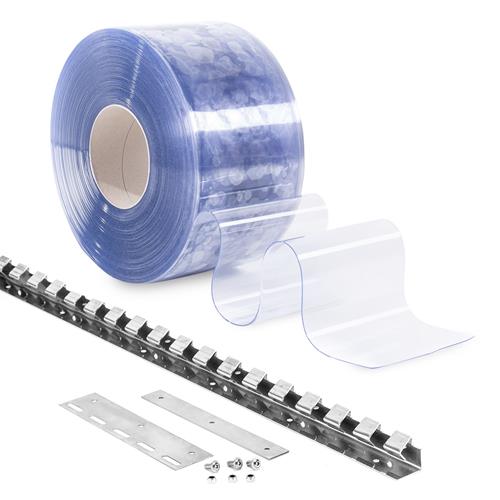 Tenda a lamelle in PVC larga 20 cm (articoli da cantiere) trasparente