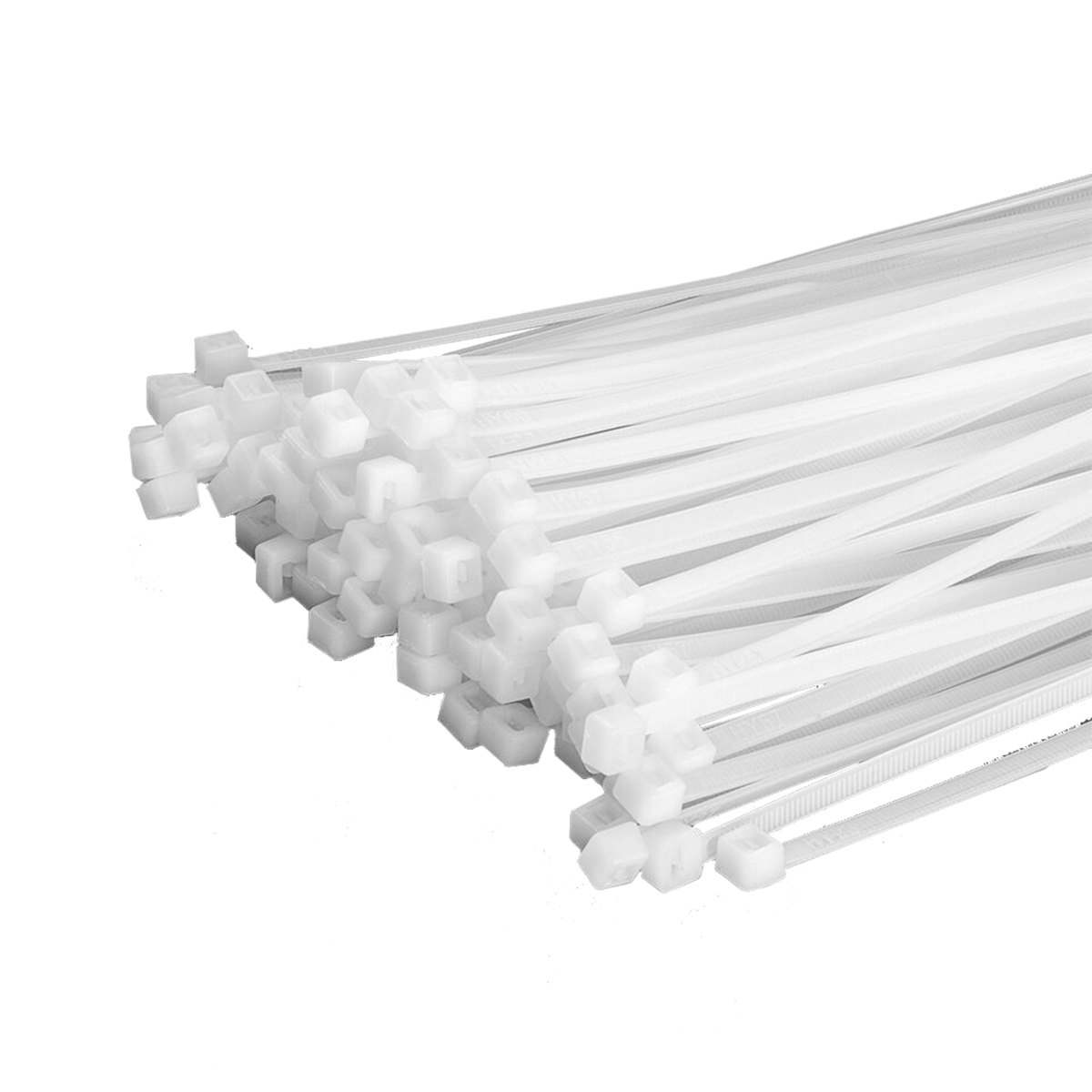 100 Stück Kabelbinder 300mmx4,8mm für Zaunblende Bambusmatte Zaun in weiß