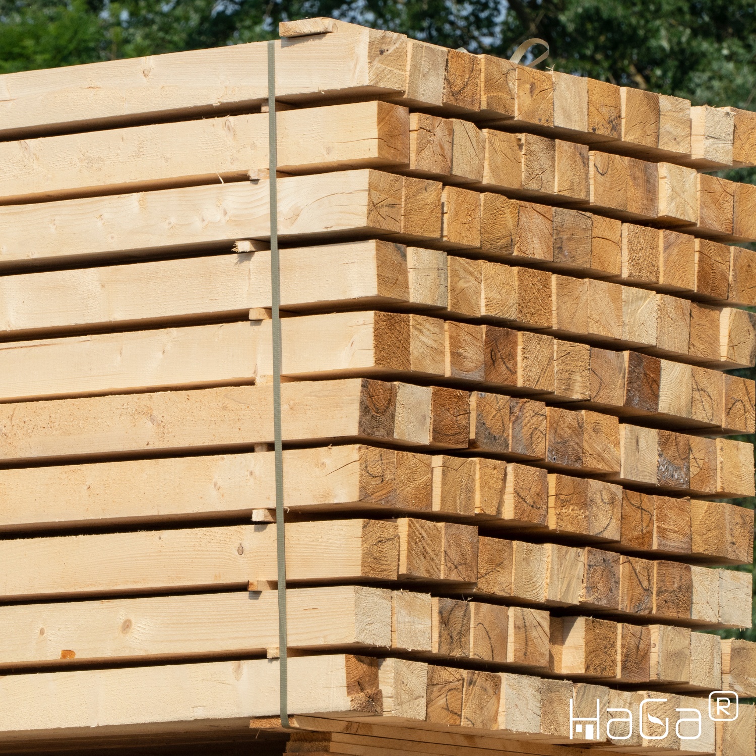 Holzpfosten 9cm x 9cm x 150cm KDI-grün Kantholz Pfosten für Gartenzaun