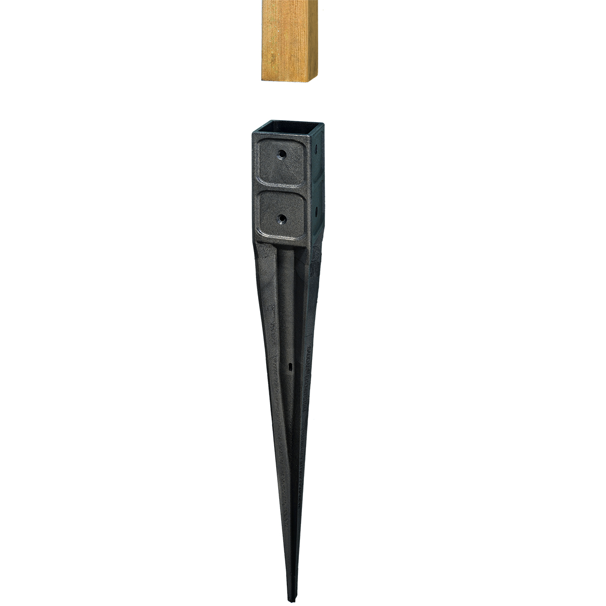 1 pz. Manicotto di impatto a terra per palo di legno 7x7cm Supporto per palo