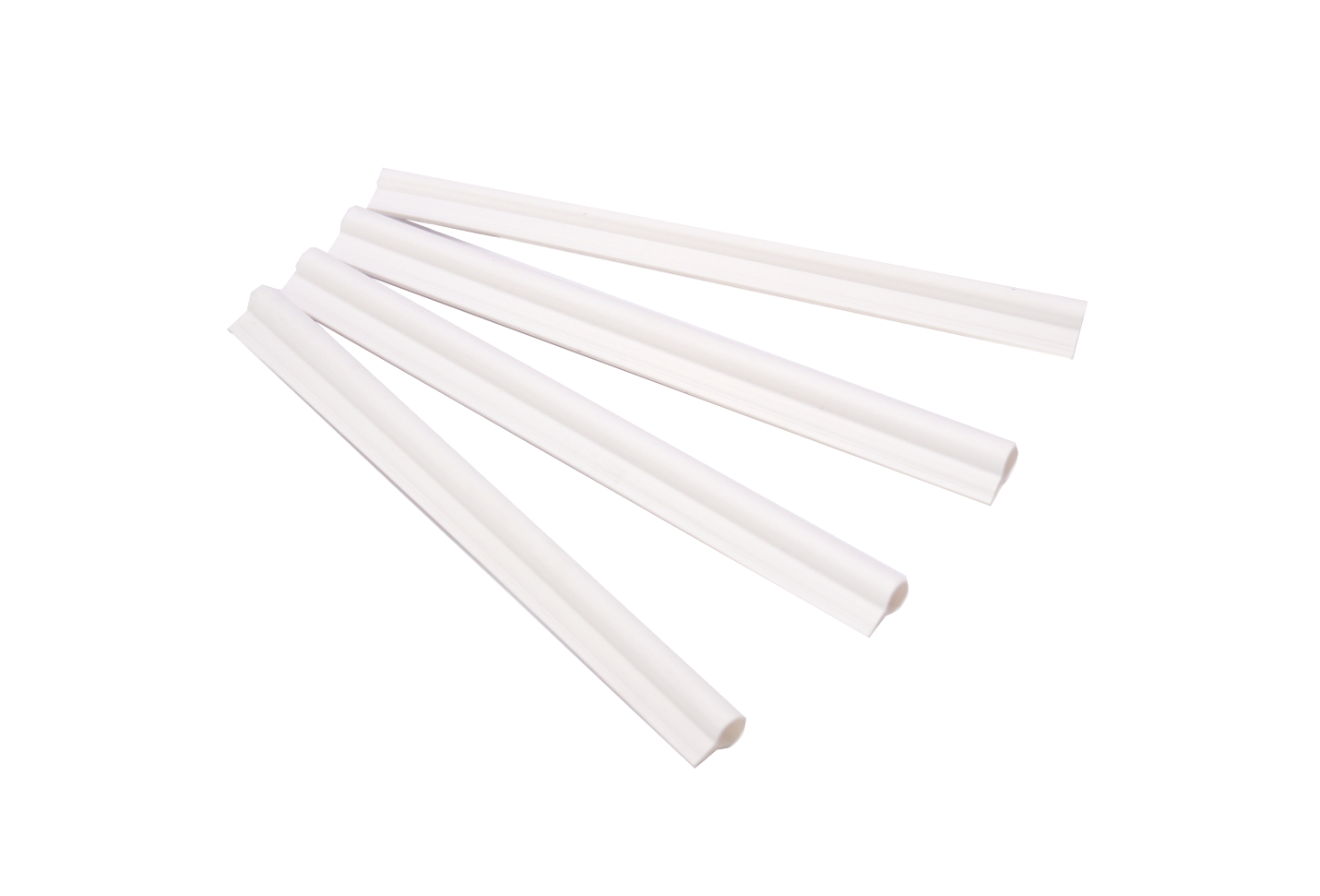 24 pièces de rails de serrage en blanc Barre de finition pour les bandes de protection visuelle PE