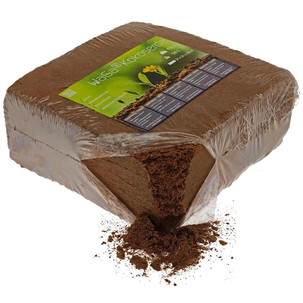 Terreau de coco 58 litres terreau d'humus pressé produit naturel pour fleurs