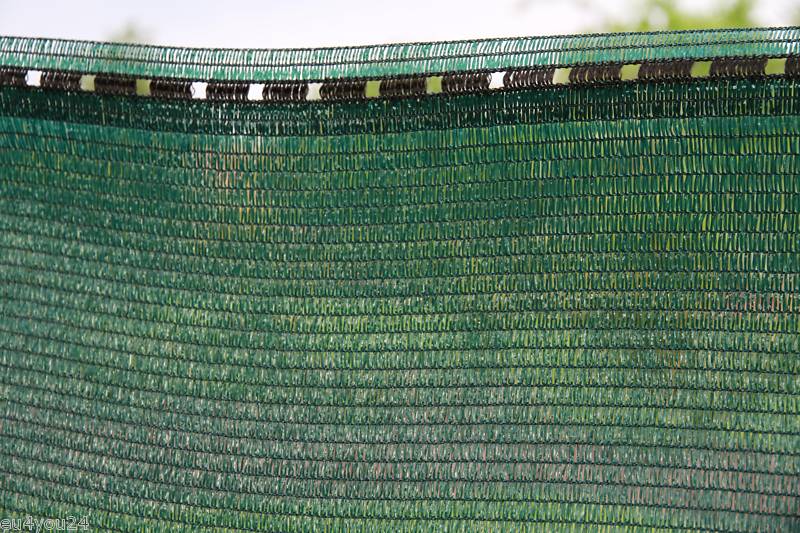 ZAUNBLENDE 85 % in 1,5m Breite (Meterware) Sichtblende Schattiernetz in grün
