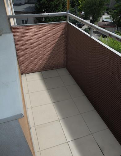 Pare-vue de balcon 0,9m Br. (mètre) rotin PE blanc