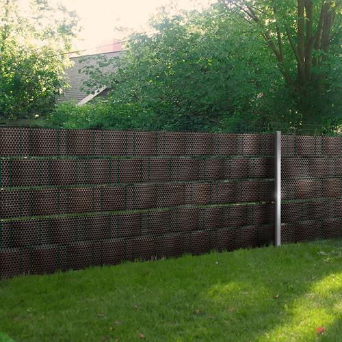 Protection visuelle Bandes de clôture en rotin PE marron clair